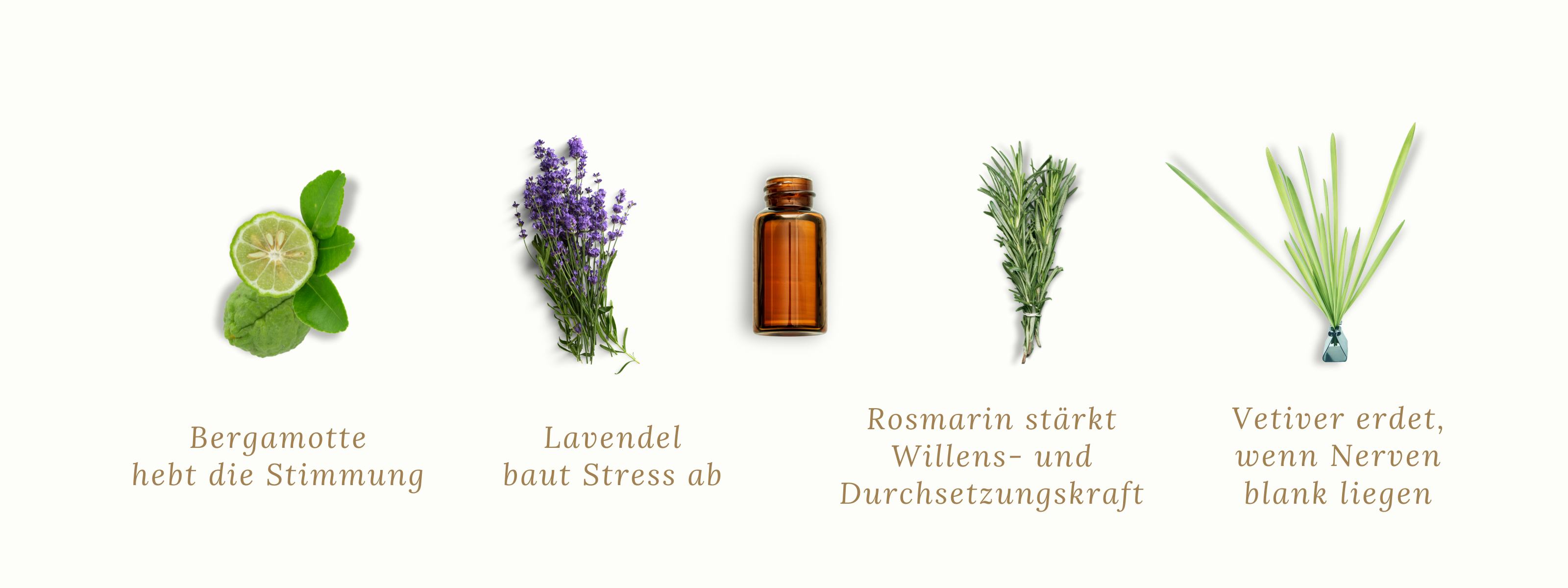 Duftmischung COURAGE mit Bergamotte, Lavendel, Rosmarin und Vetiver