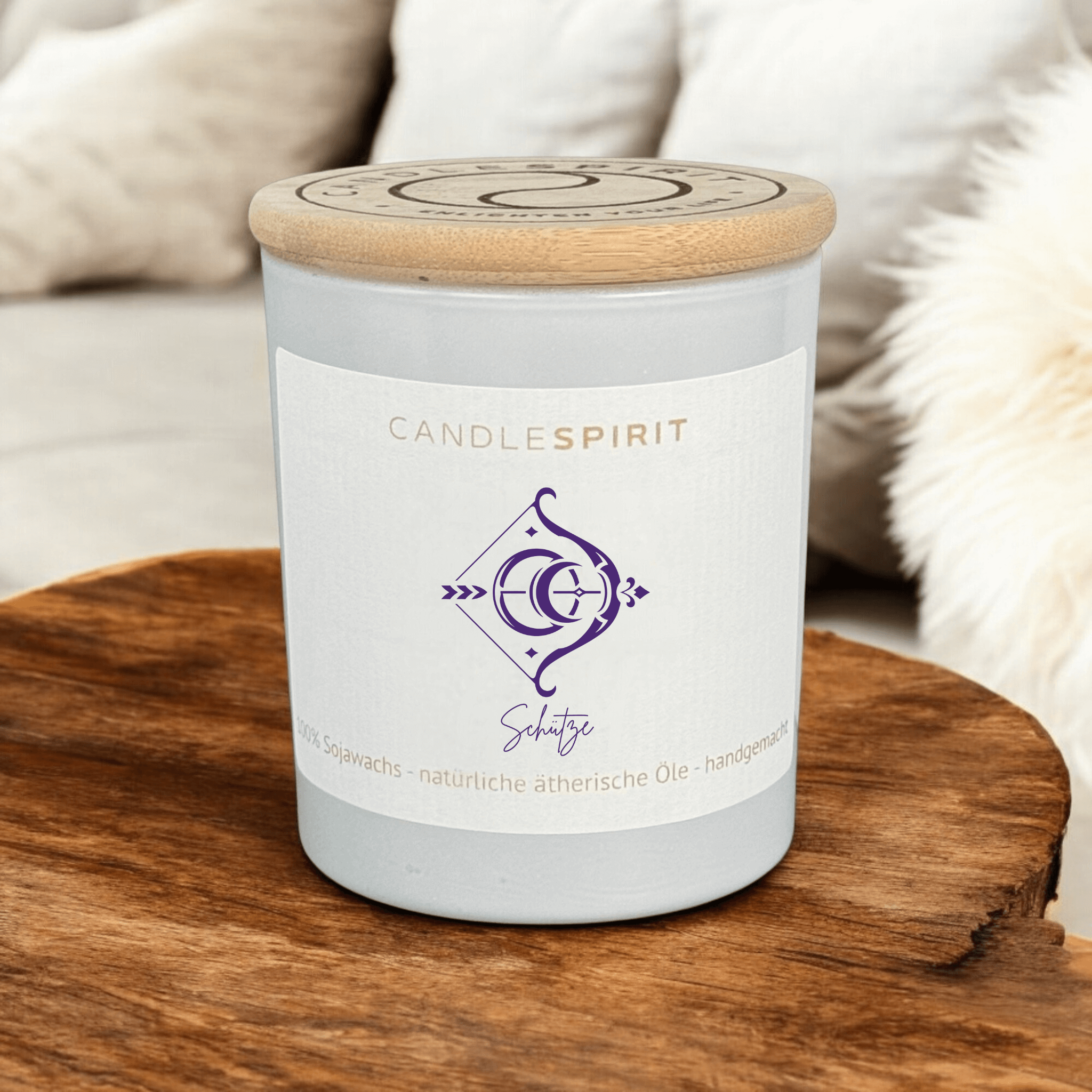 Sternzeichen "Schütze" | Duftkerze mit ätherischen Ölen & Audio-Meditation