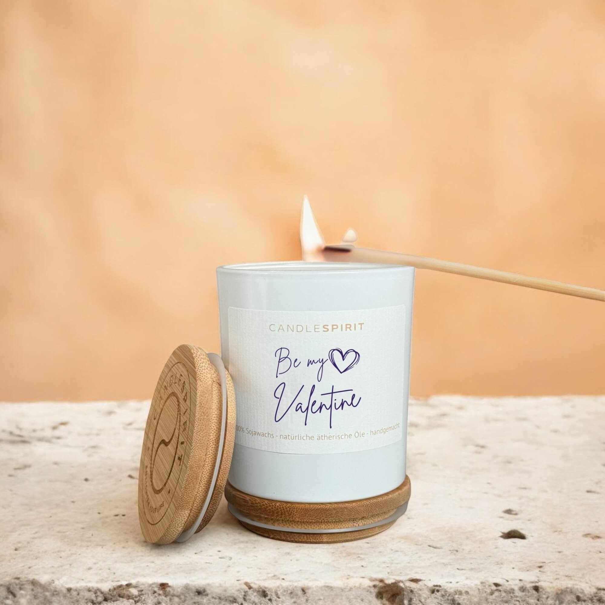 CANDLESPIRIT Duftkerze "Be my Valentine" | reine ätherische Öle & Gratis-Meditation Ansicht 3