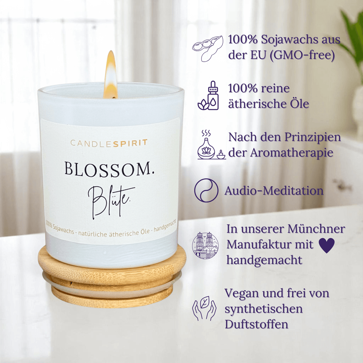 Audio-Duftkerze BLOSSOM USPs