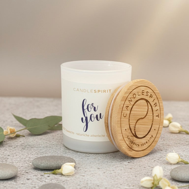 "for you" | Duftkerze mit ätherischen Ölen & Audio-Meditation