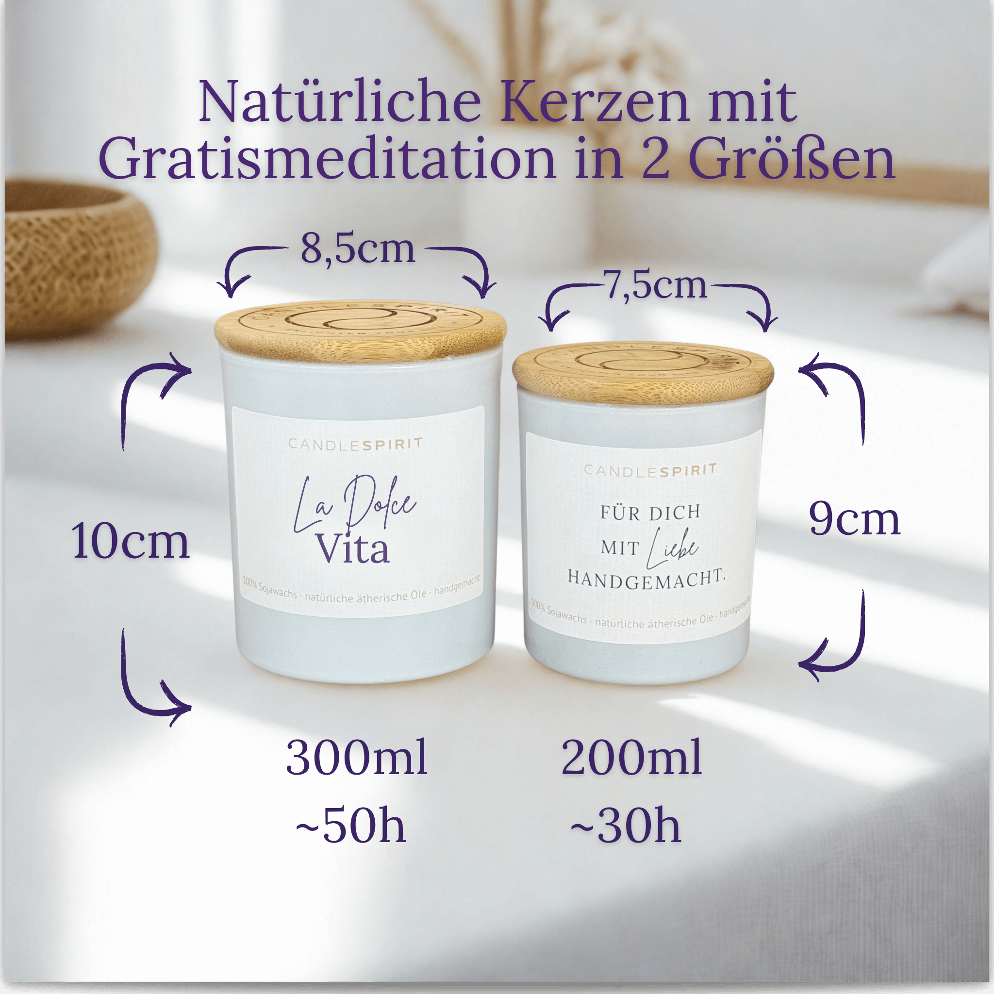 "La Dolce Vita" | Aromatherapie Duftkerze mit Gratis Meditation