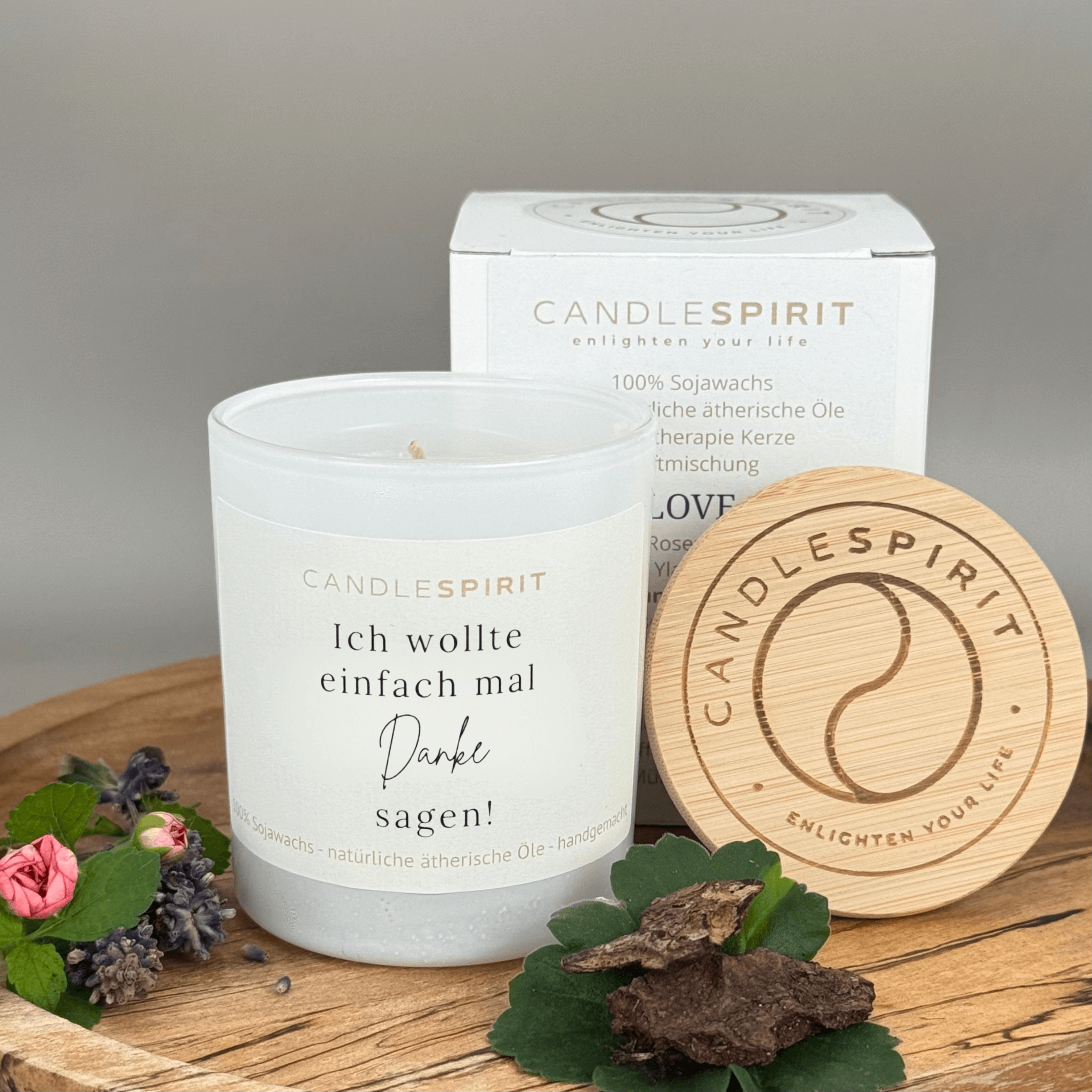 "Ich wollte einfach mal Danke sagen!" | Aromatherapie Duftkerze mit Gratis Meditation