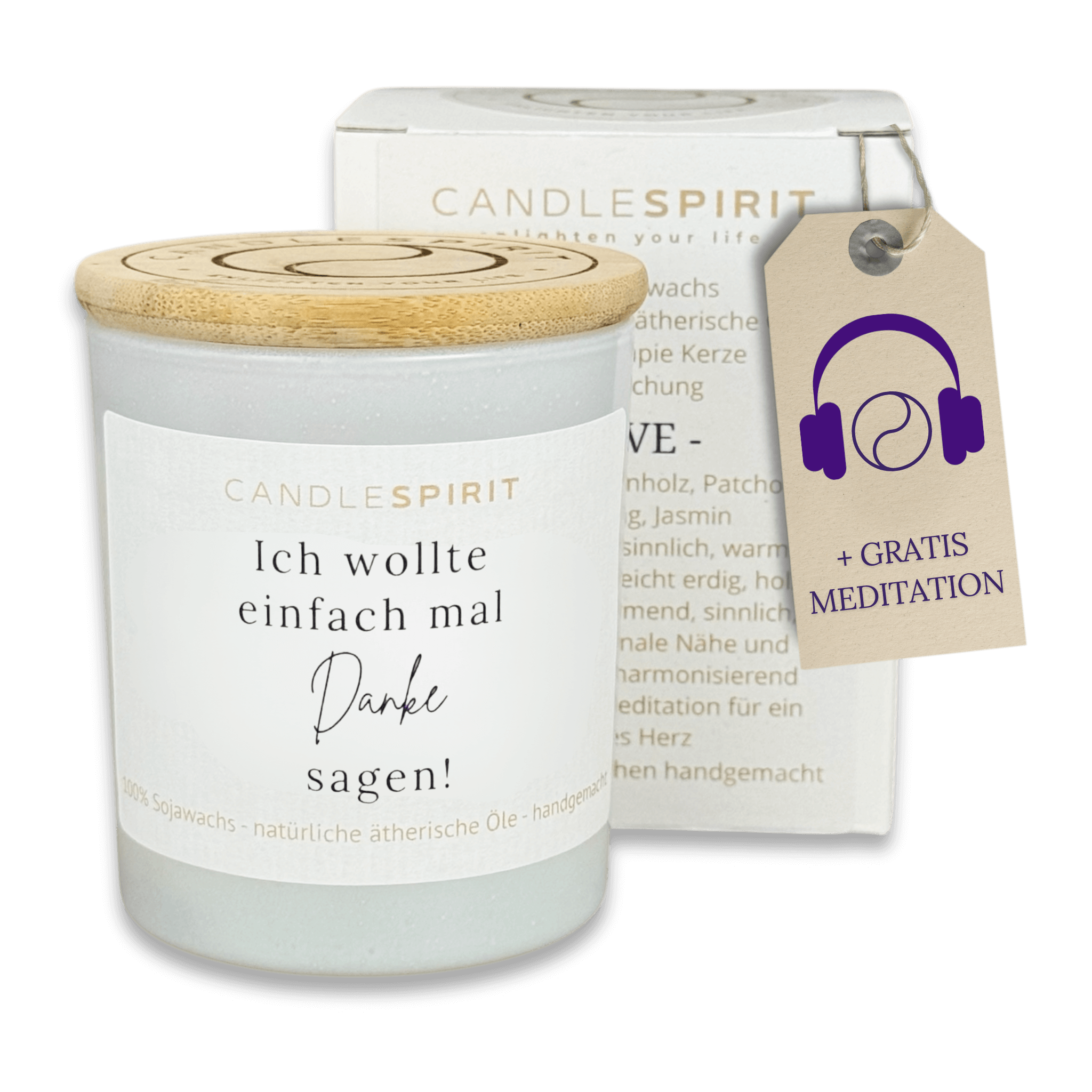 "Ich wollte einfach mal Danke sagen!" | Aromatherapie Duftkerze mit Gratis Meditation
