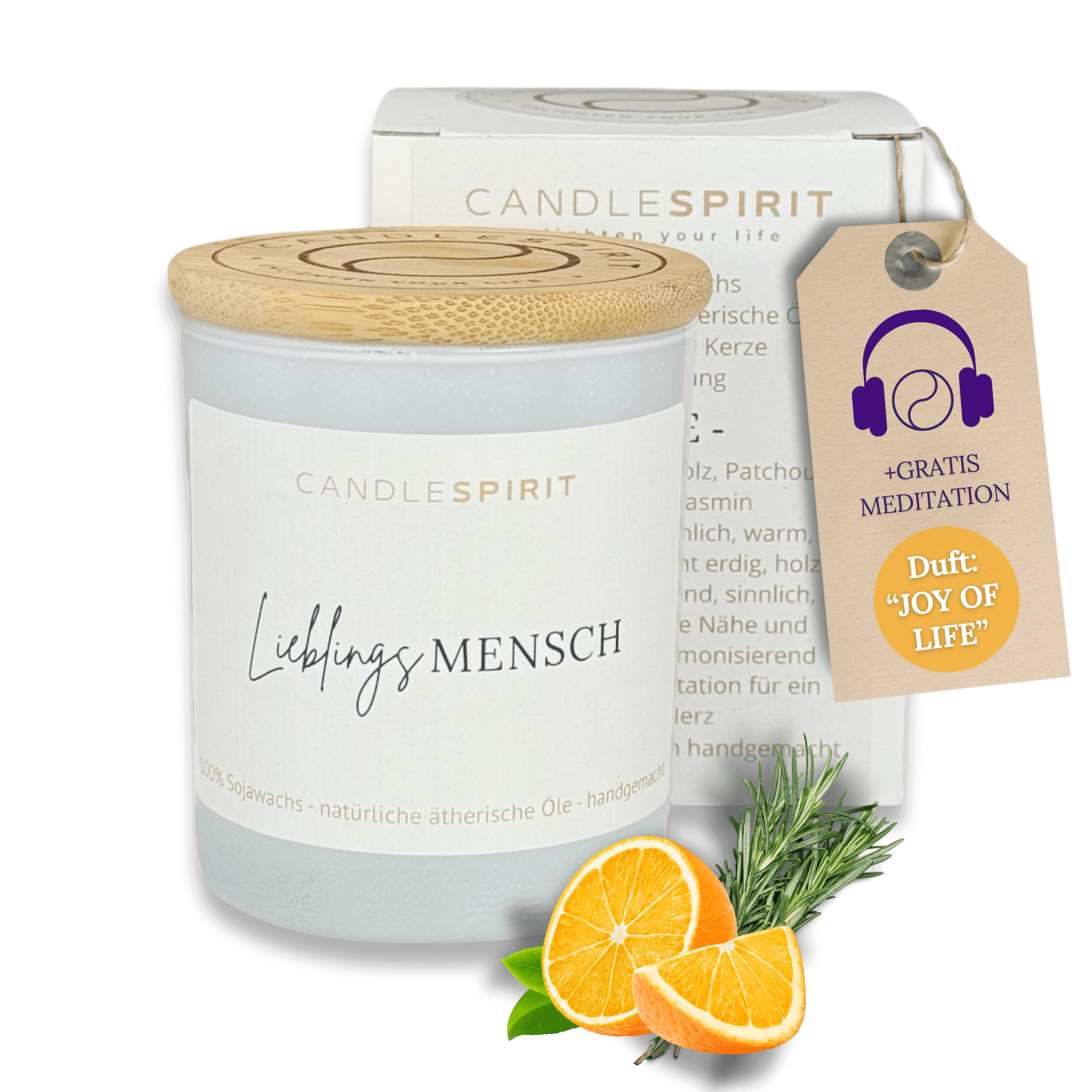 "Lieblingsmensch" | Duftkerze mit ätherischen Ölen & Audio Meditation