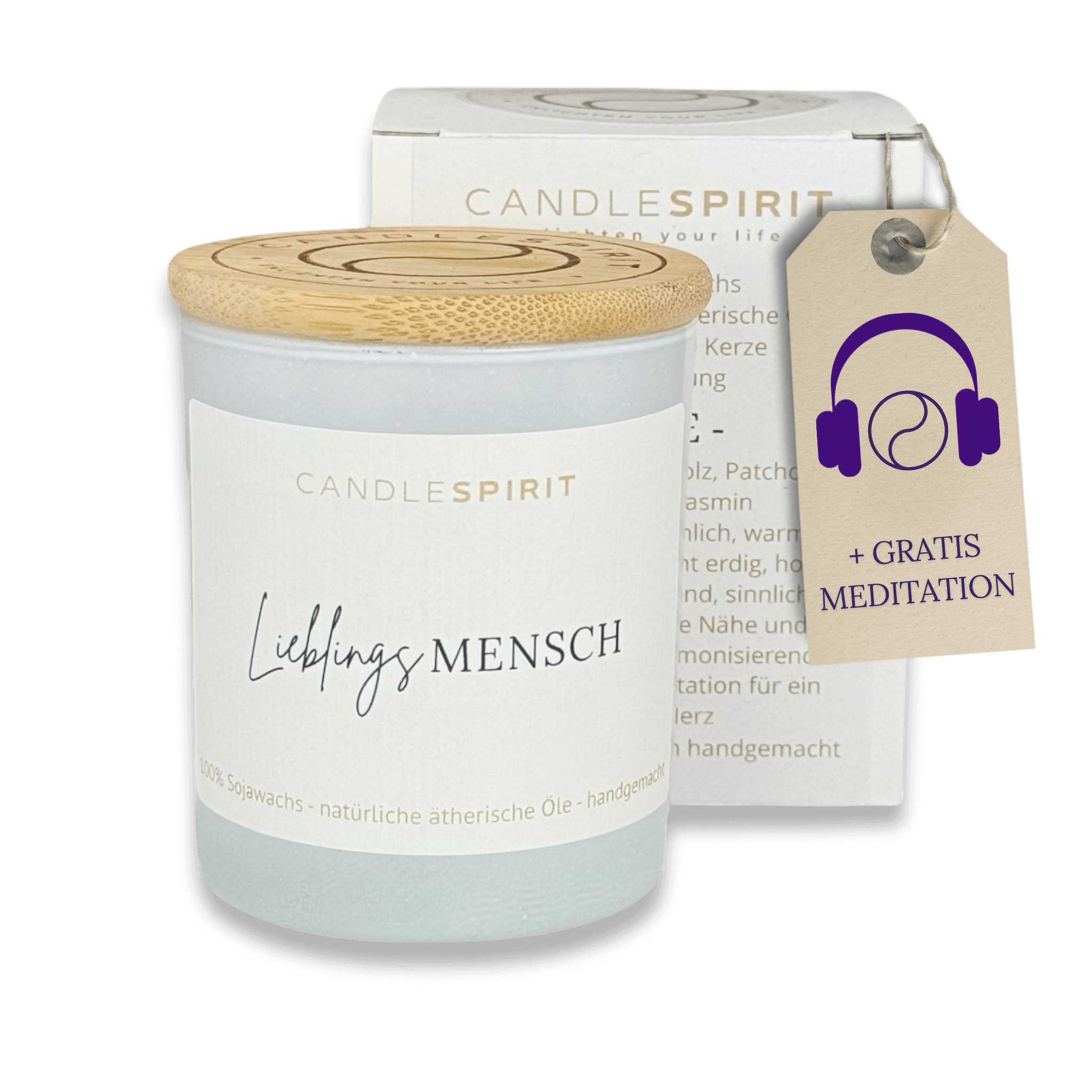 "Lieblingsmensch" | Aromatherapie Duftkerze mit Meditation