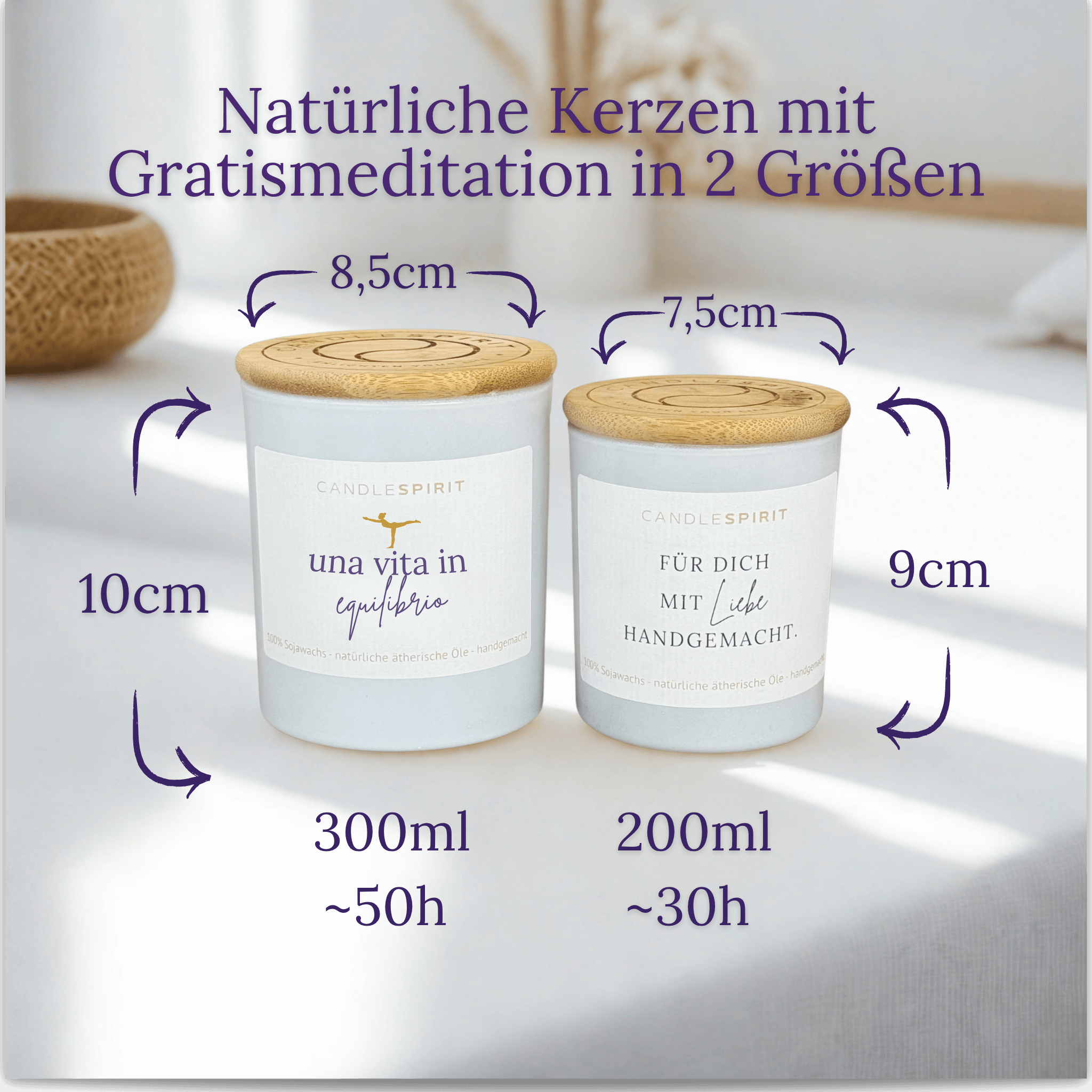 "Una Vita in equilibrio" | Aromatherapie Duftkerze mit Gratis Meditation