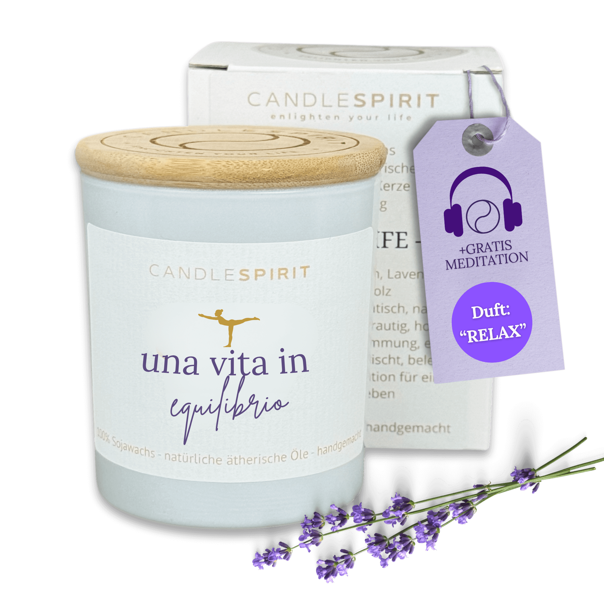 "Una Vita in equilibrio" | Aromatherapie Duftkerze mit Gratis Meditation