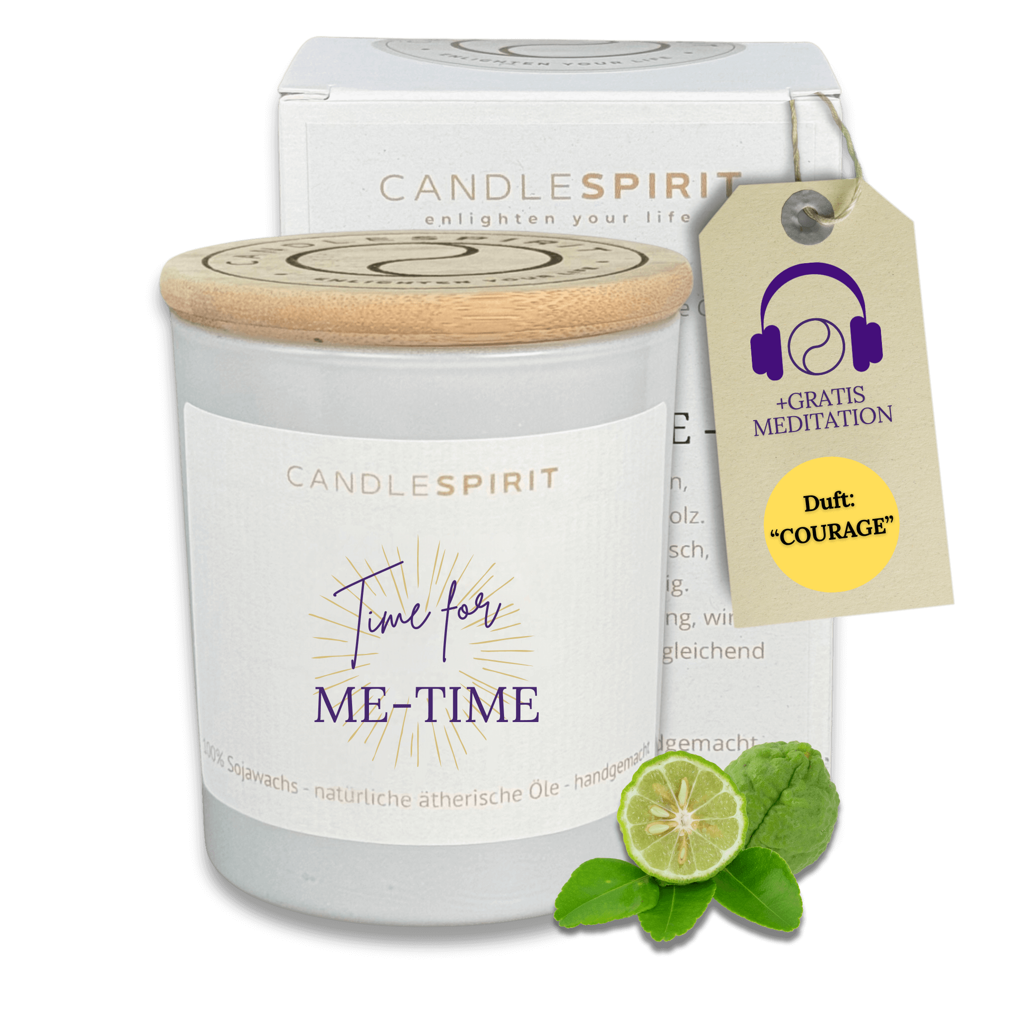 "Time for Me-Time" | Aromatherapie Duftkerze mit Gratis Meditation