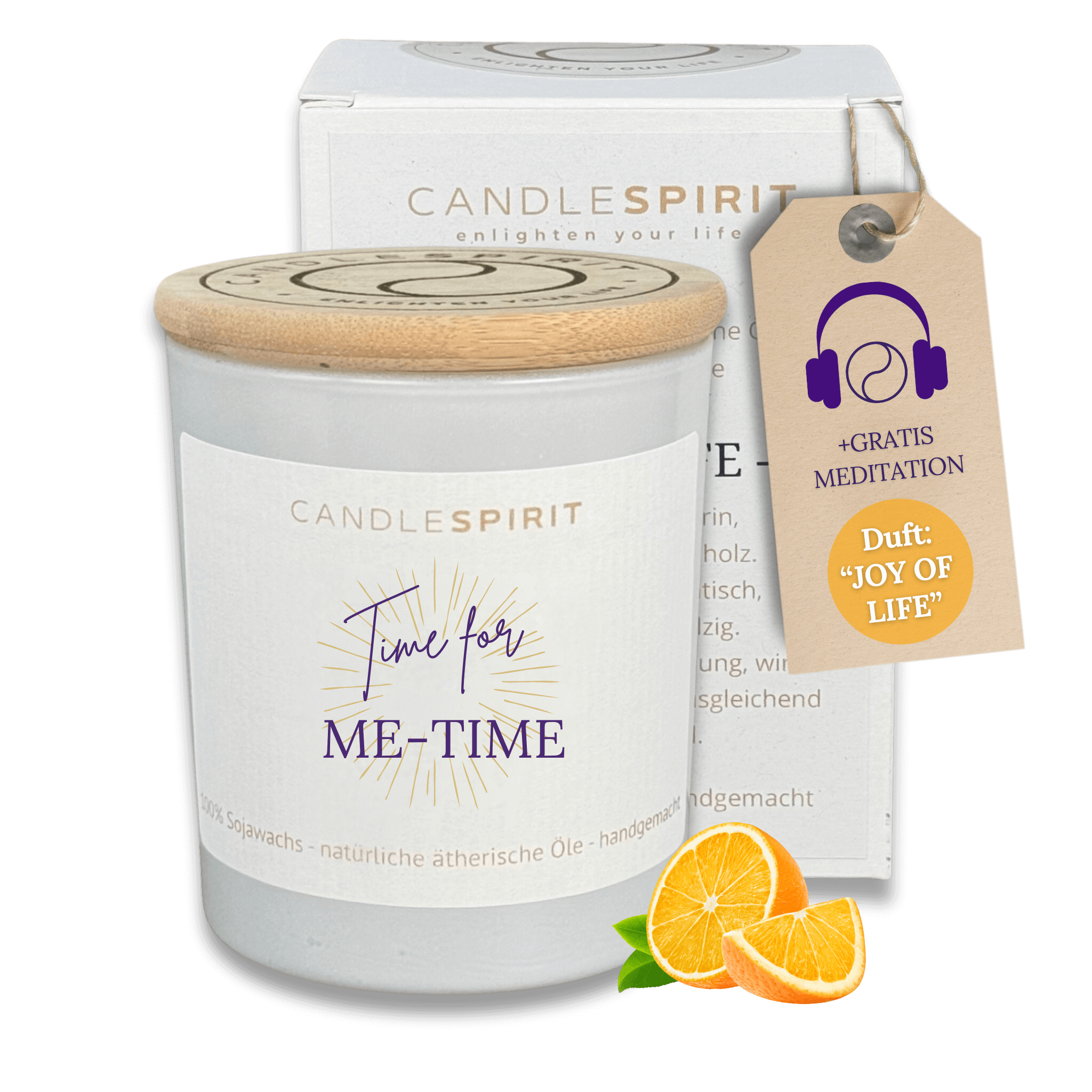 "Time for Me-Time" | Aromatherapie Duftkerze mit Gratis Meditation