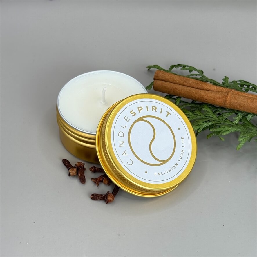 Reise Duftkerze "WINTERZAUBER" mit ätherischen Ölen und Audio Meditation