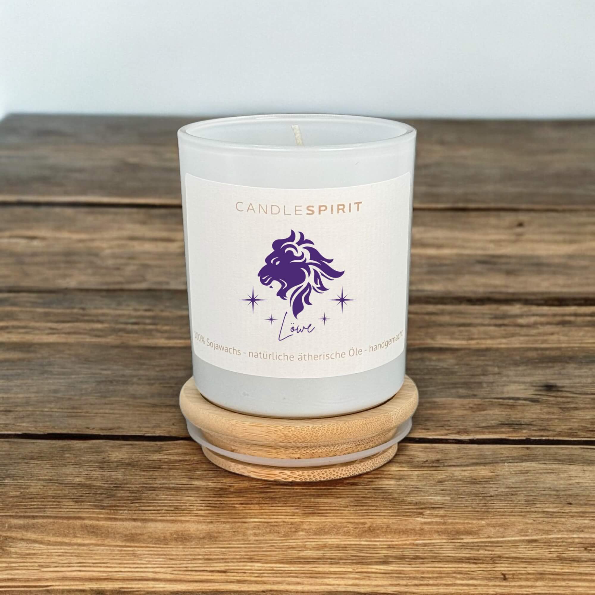 Sternzeichen "Löwe" | Aromatherapie Duftkerze mit Meditation
