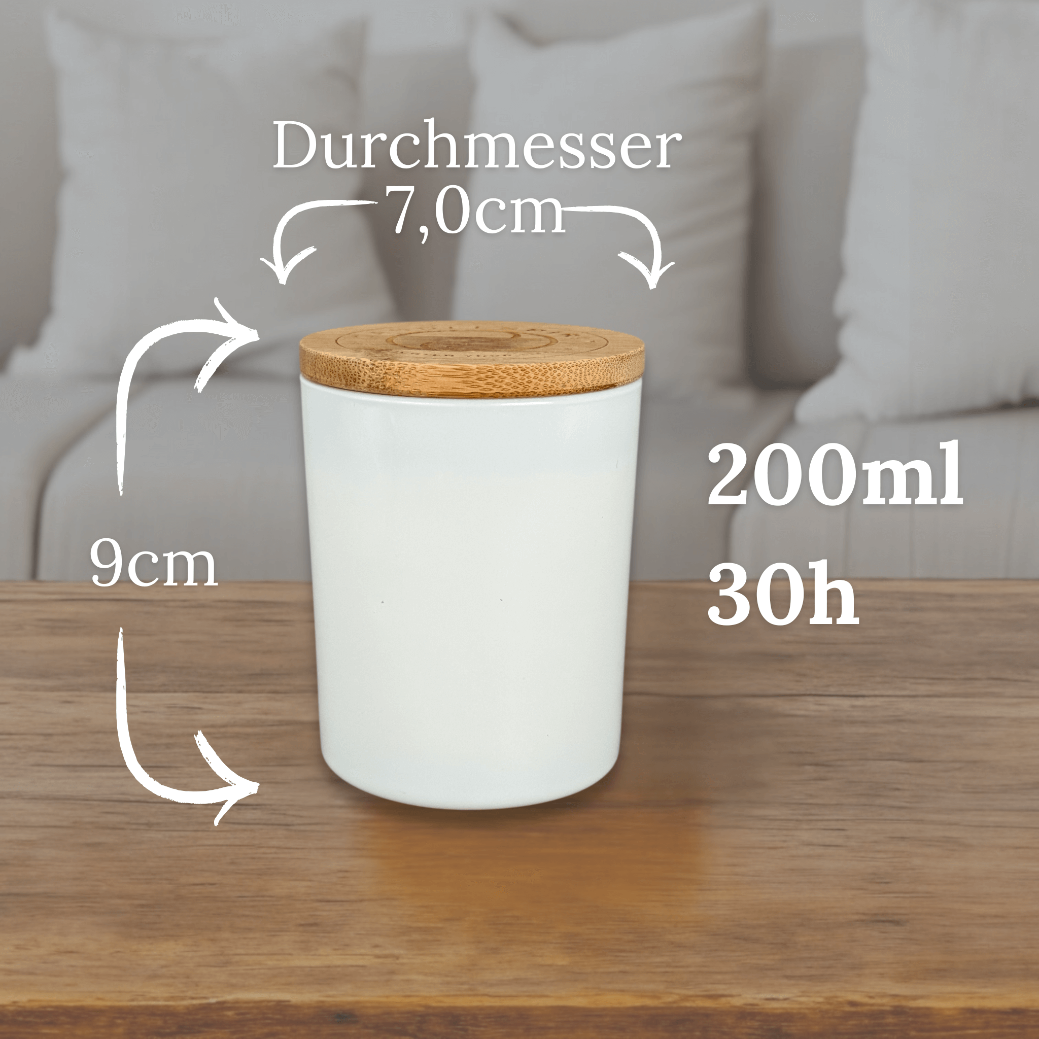 OUTLET – Aromatherapie Duftkerze | Duft VITALITY "Ein ruhiger Geist ist die Quelle wahrer Stärke. Bruce Lee" | Bio-Sojawachs | 150g | 30h Brenndauer | Gratis Meditation