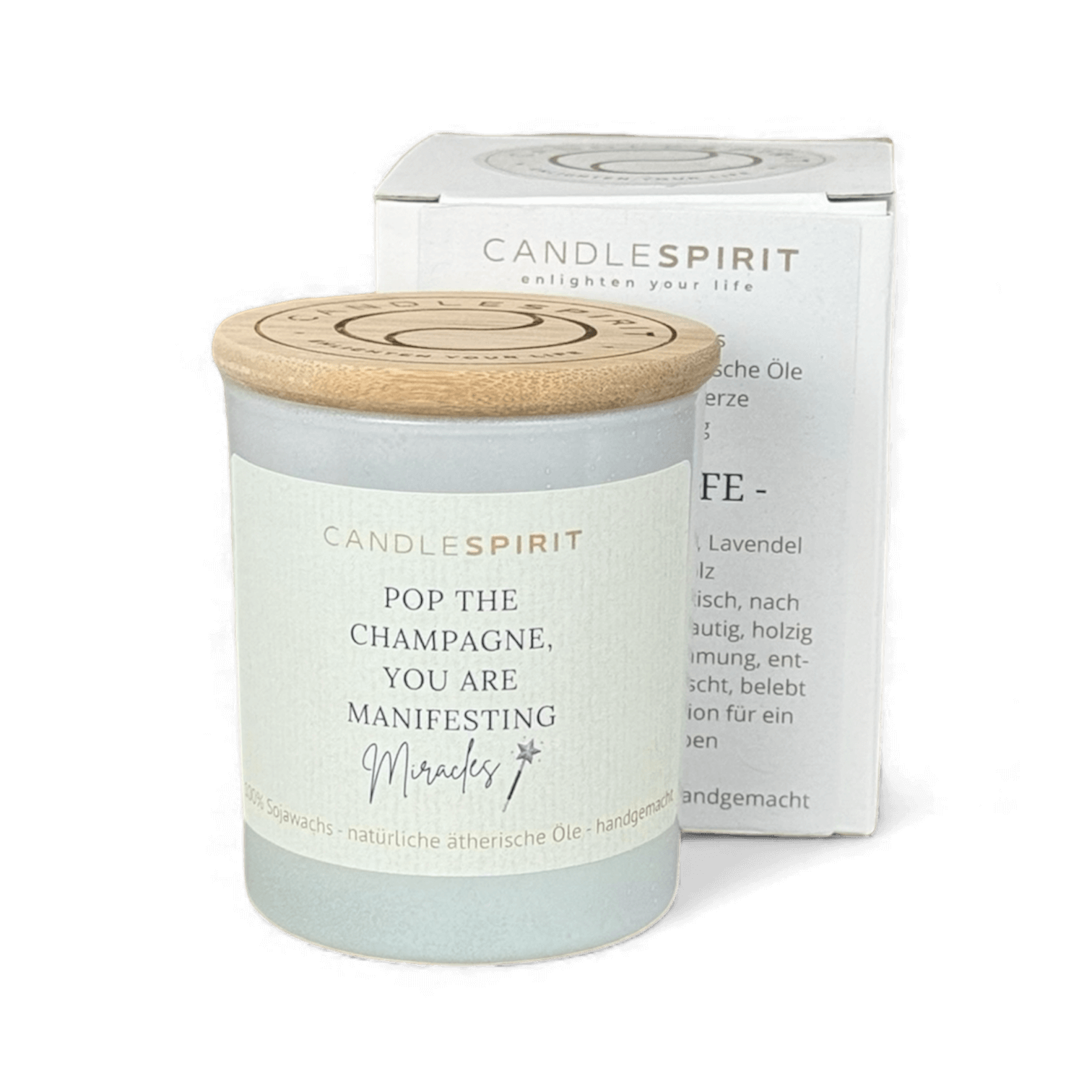 "Pop the Chanmpagne, you are manifesting Miracles" | Aromatherapie Duftkerze mit Audio Meditation