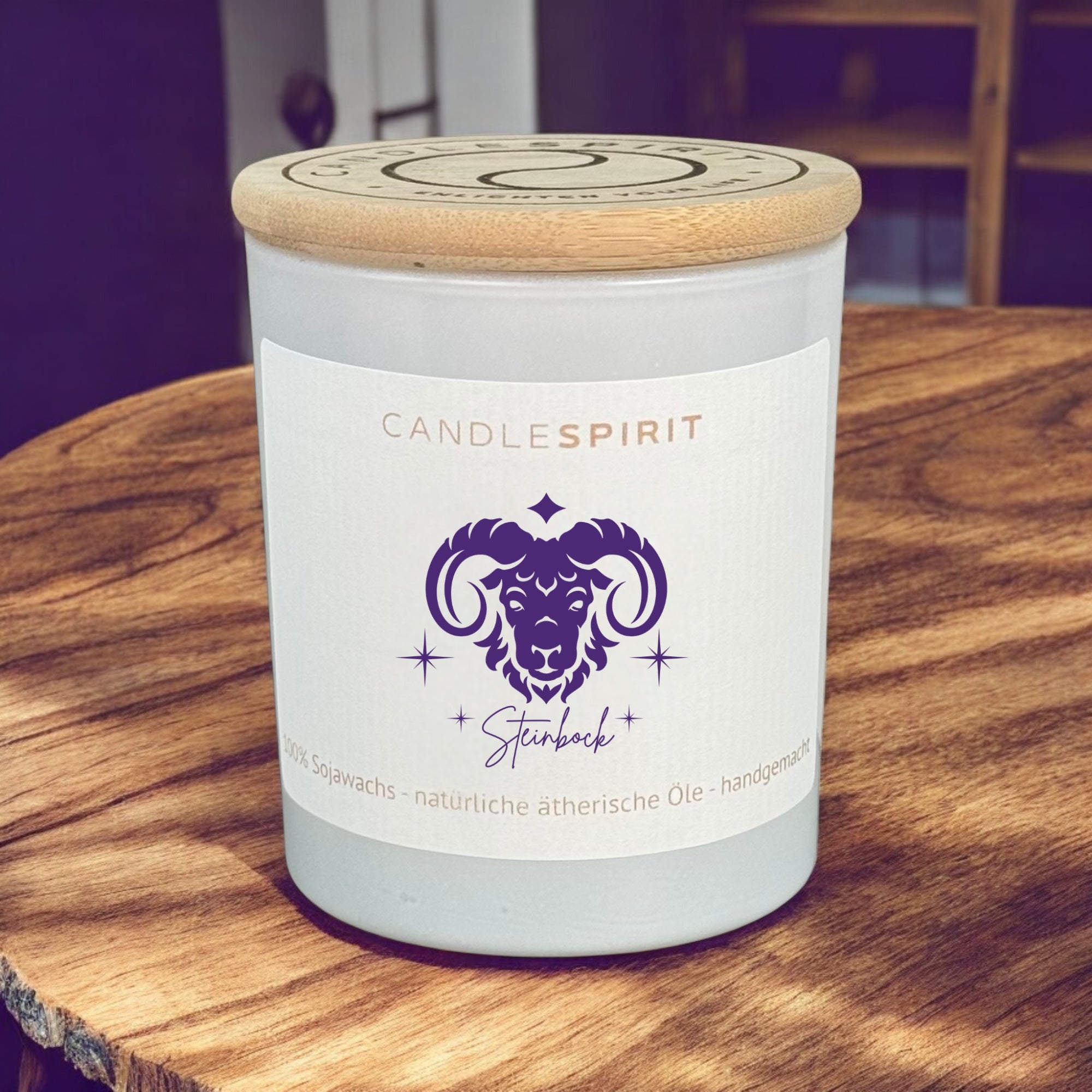 Sternzeichen "Steinbock" | Duftkerze mit ätherischen Ölen & Audio-Meditation