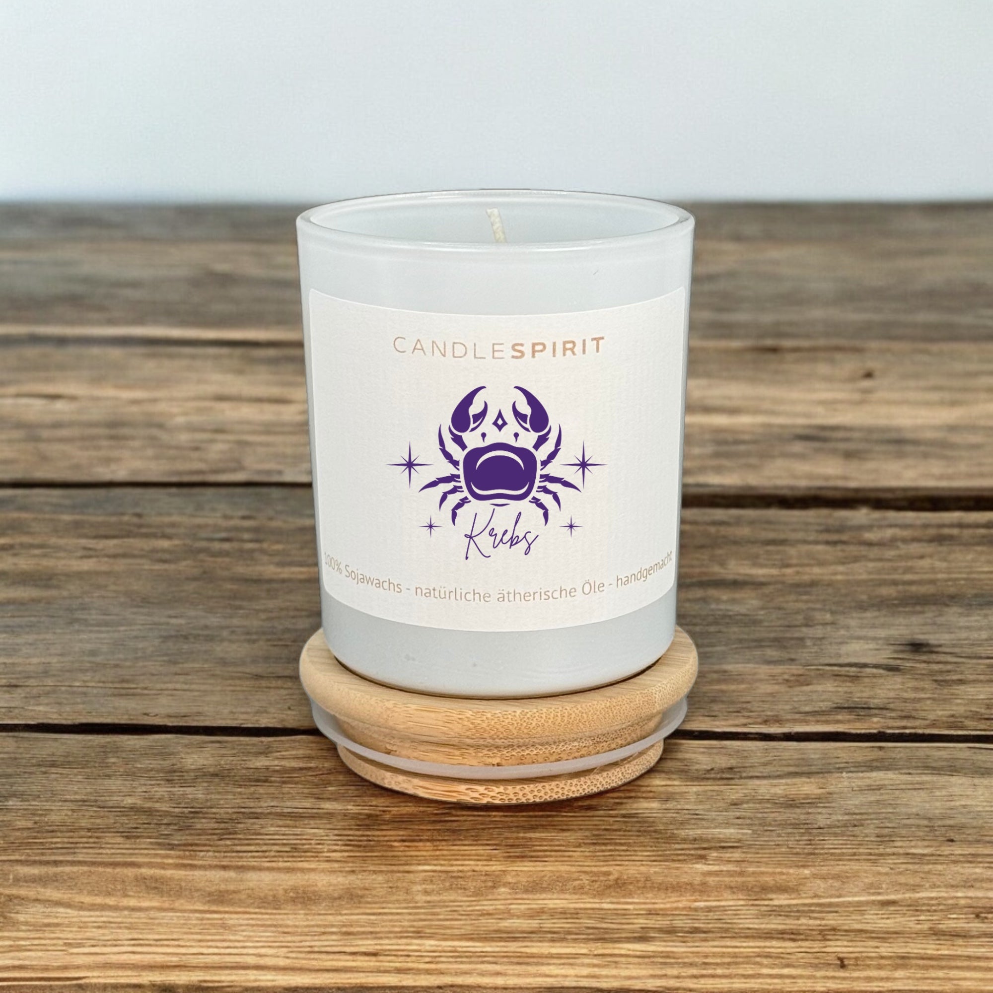 Sternzeichen "Krebs" | Duftkerze mit ätherischen Ölen & Audio-Meditation