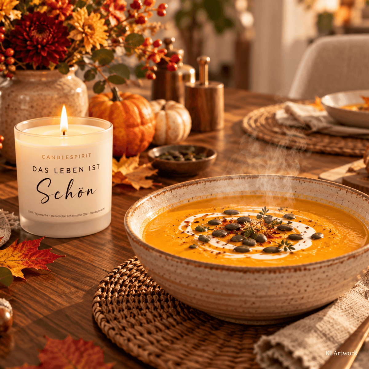 Herbstroutine, Kürbissuppe & Kerzenlicht: Das Leben ist schön