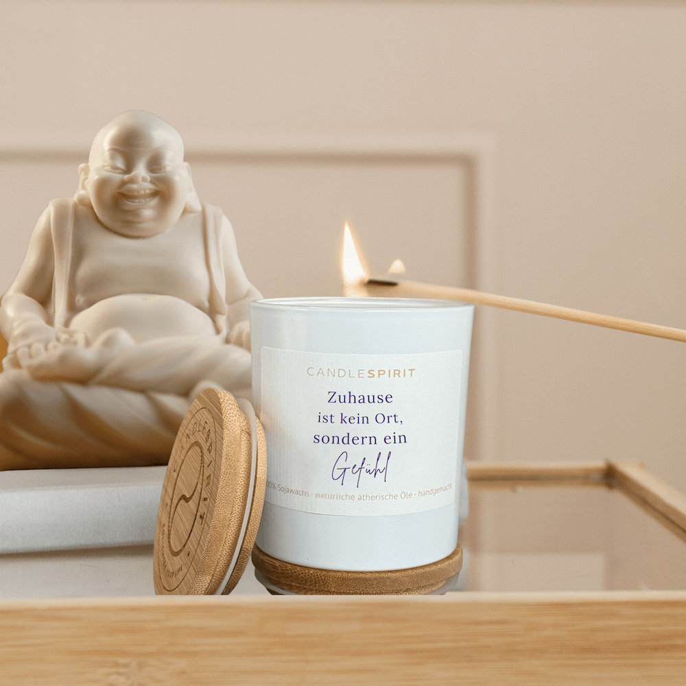"Zuhause ist kein Ort, sondern ein Gefühl" | Aromatherapie Kerze