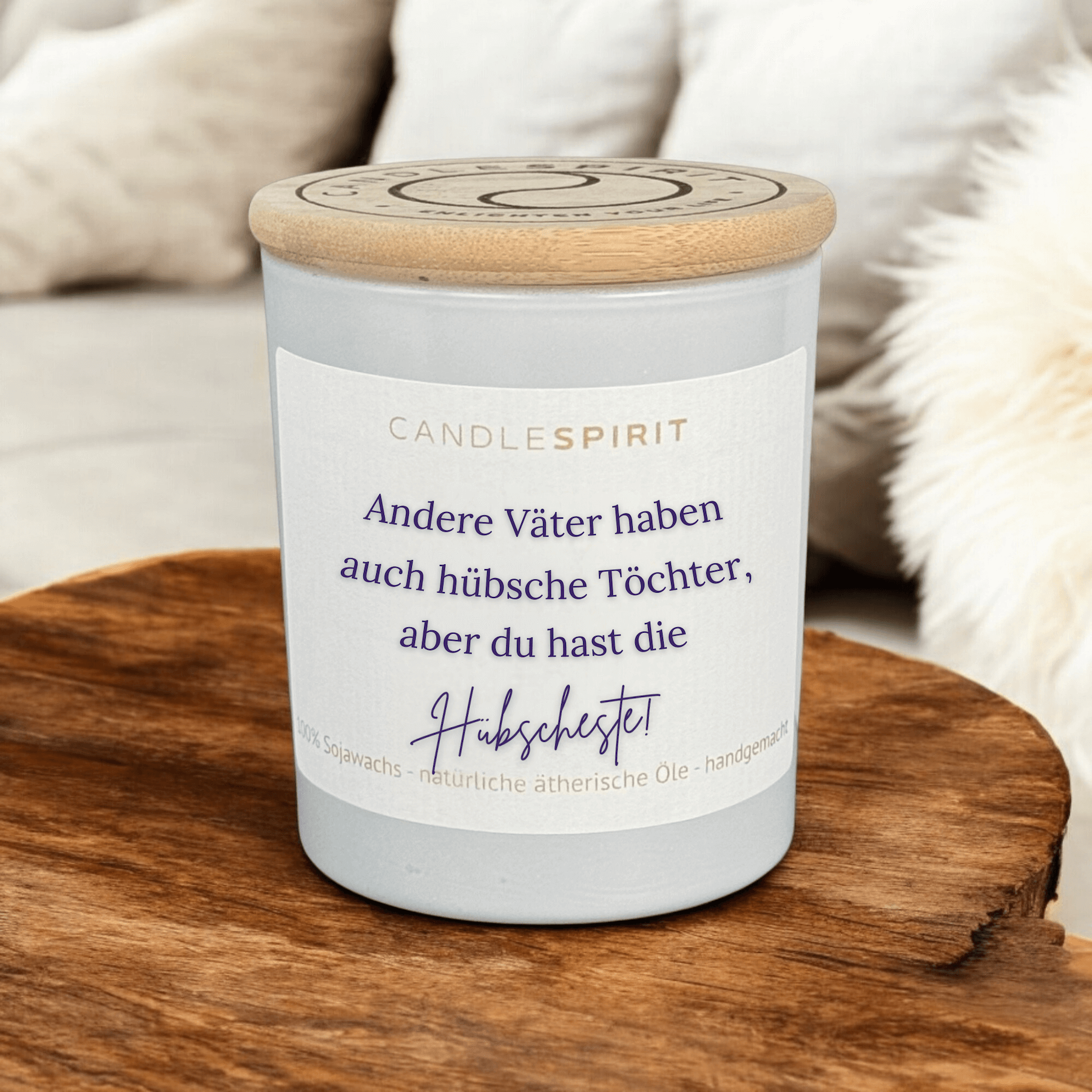 "Andere Väter haben auch hübsche Töchter, aber du hast die Hübscheste!" | Aromatherapie Duftkerze mit Gratis Meditation