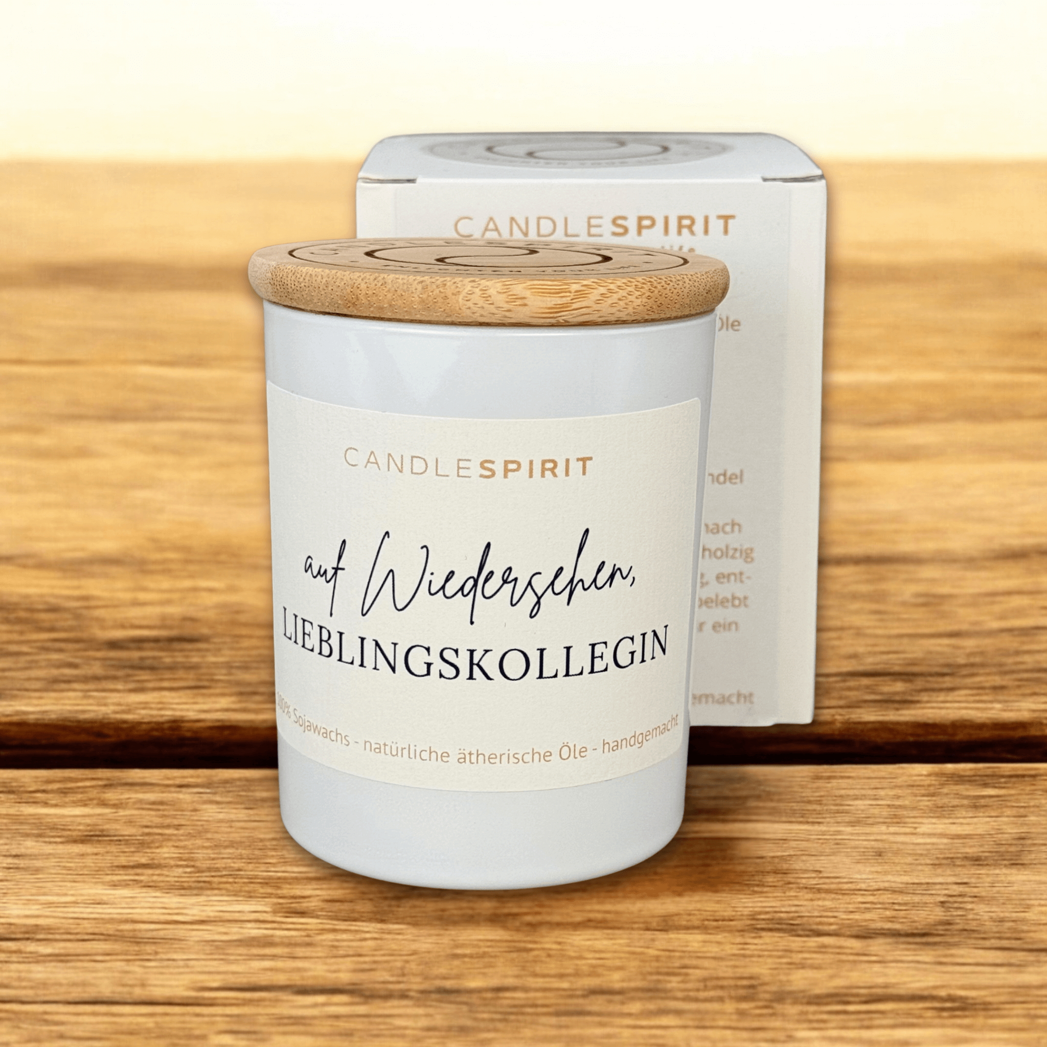 "Auf Wiedersehen, Lieblingskollegin" | Aromatherapie Duftkerze mit Gratis Meditation