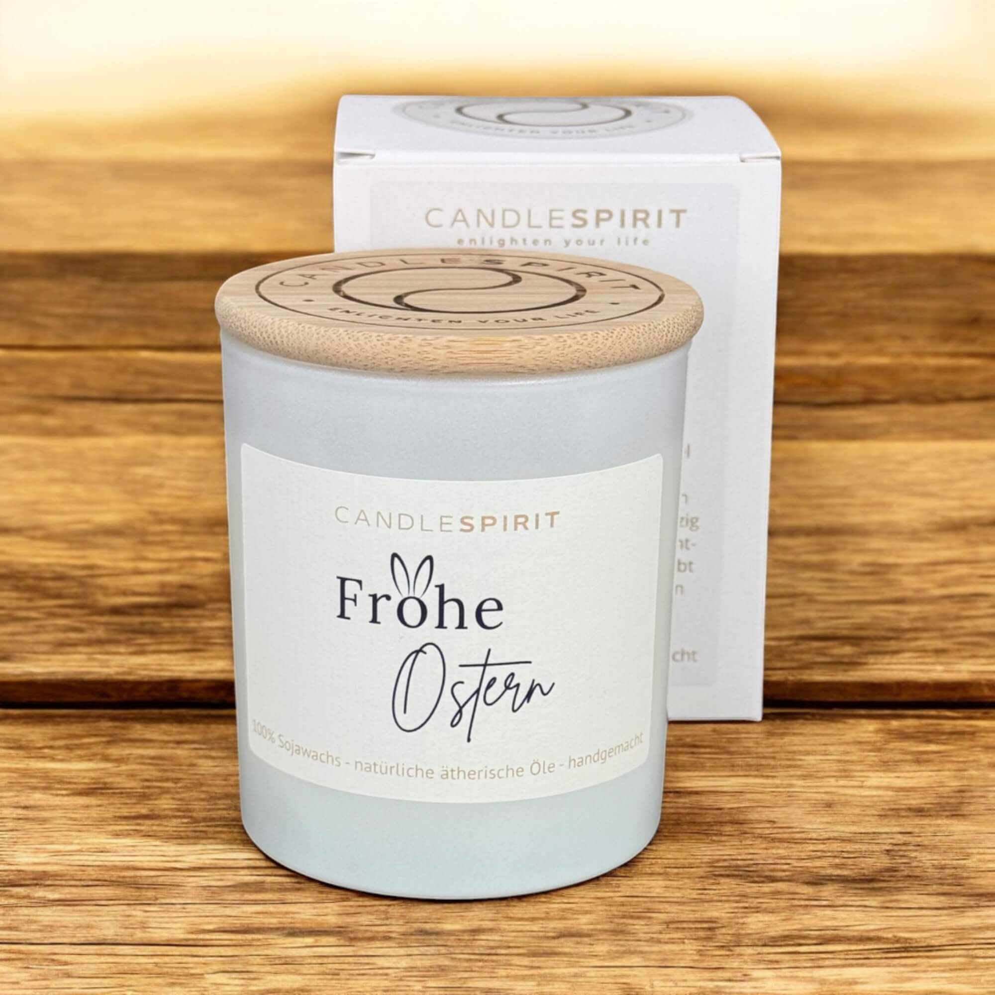 "Frohe Ostern" | Aromatherapie Duftkerze mit Gratis Meditation