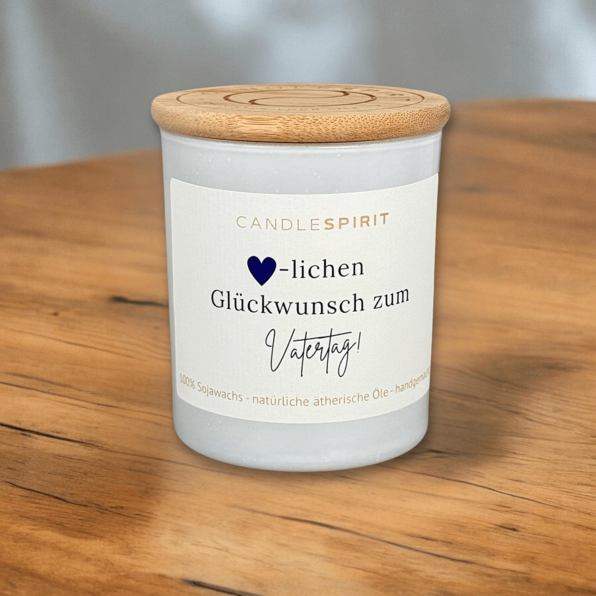 "🖤-lichen Glückwunsch zum Vatertag" | Aromatherapie Duftkerze mit Gratis Meditation