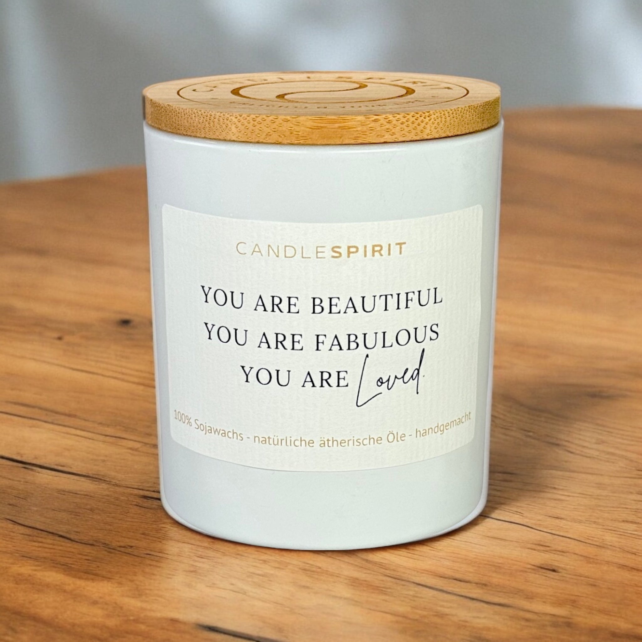 Aromatherapie Kerze "You are beautiful, you fabulous, you are loved" Ansicht 1