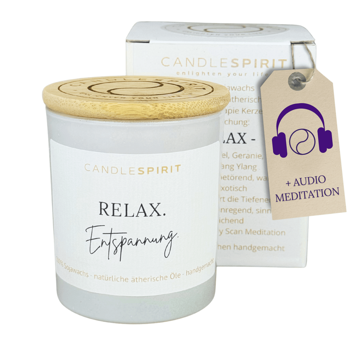 Audio-Duftkerze "RELAX. Entspannung." 1