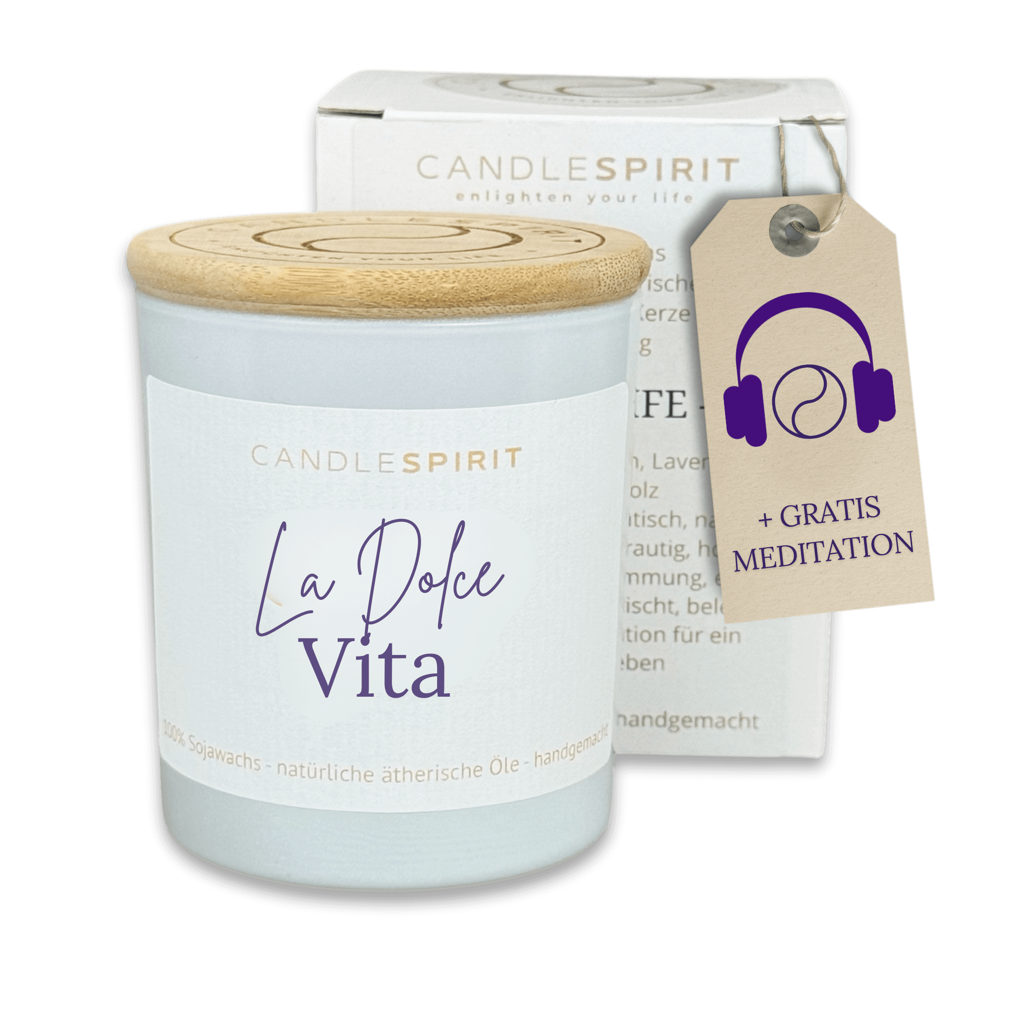 "La Dolce Vita" | Aromatherapie Duftkerze mit Gratis Meditation