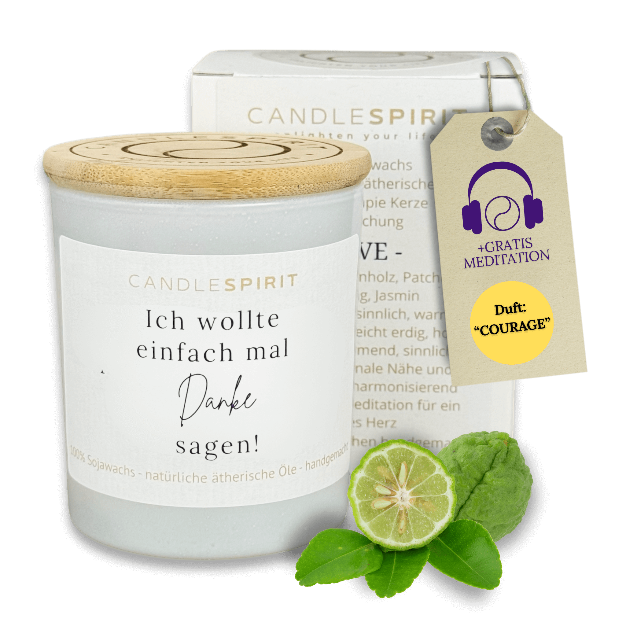 "Ich wollte einfach mal Danke sagen!" | Aromatherapie Duftkerze mit Gratis Meditation