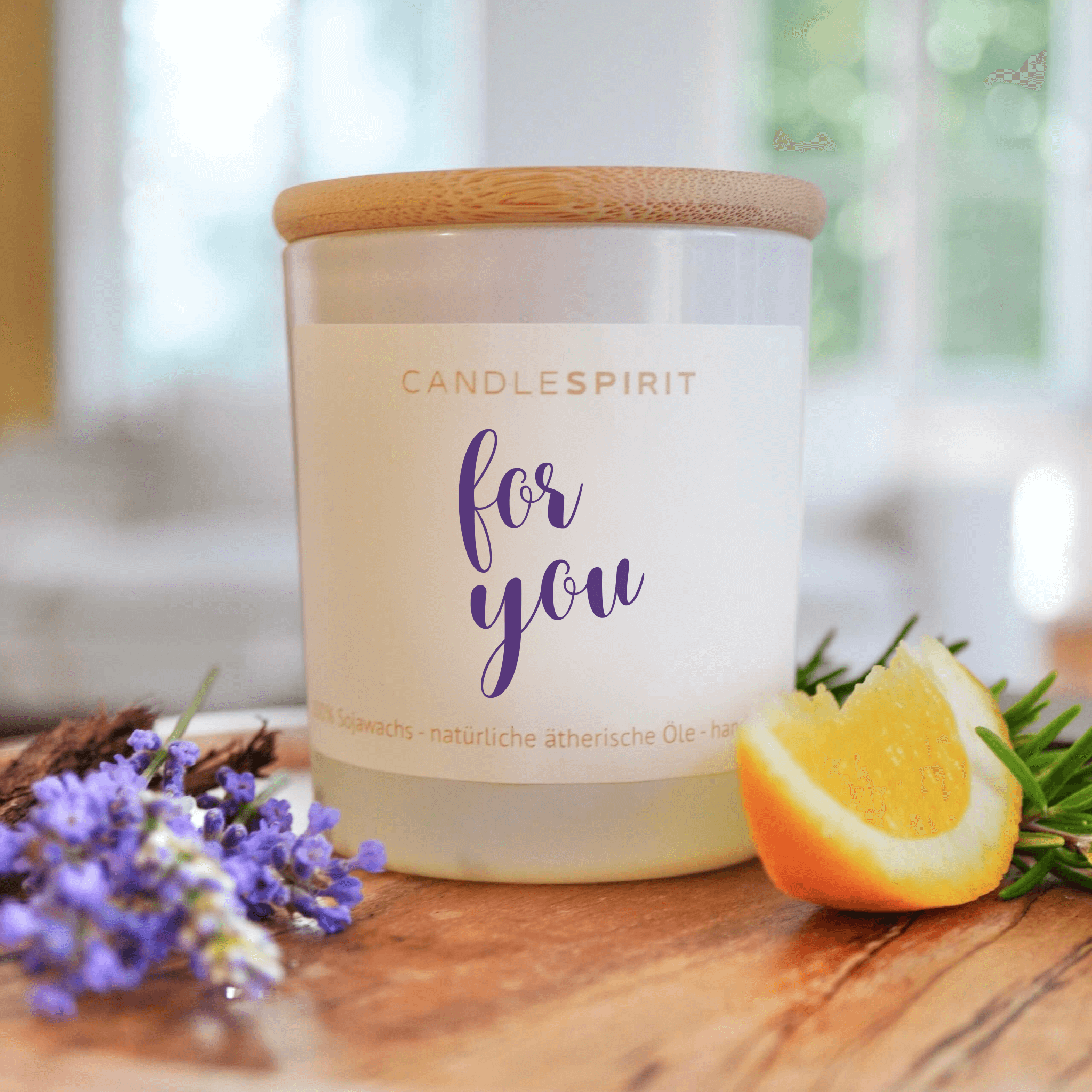 "for you" | Aromatherapie Duftkerze mit Meditation