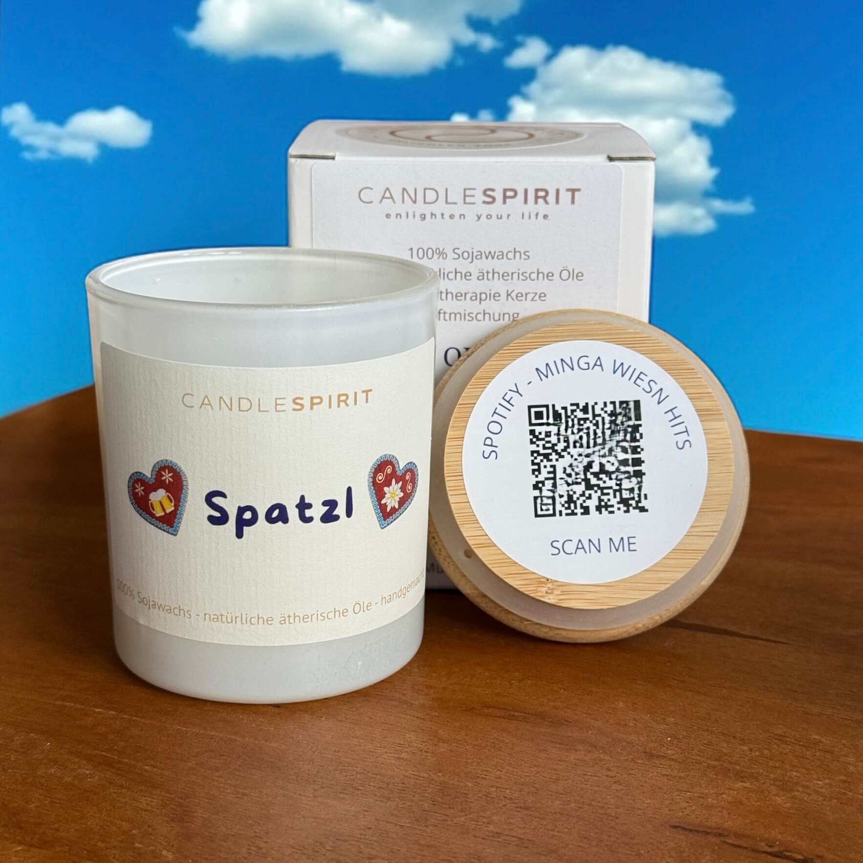 "Spatzl" Oktoberfest Edition | Duft: JOY OF LIFE  | Aromatherapie Duftkerze mit Wiesn Playlist