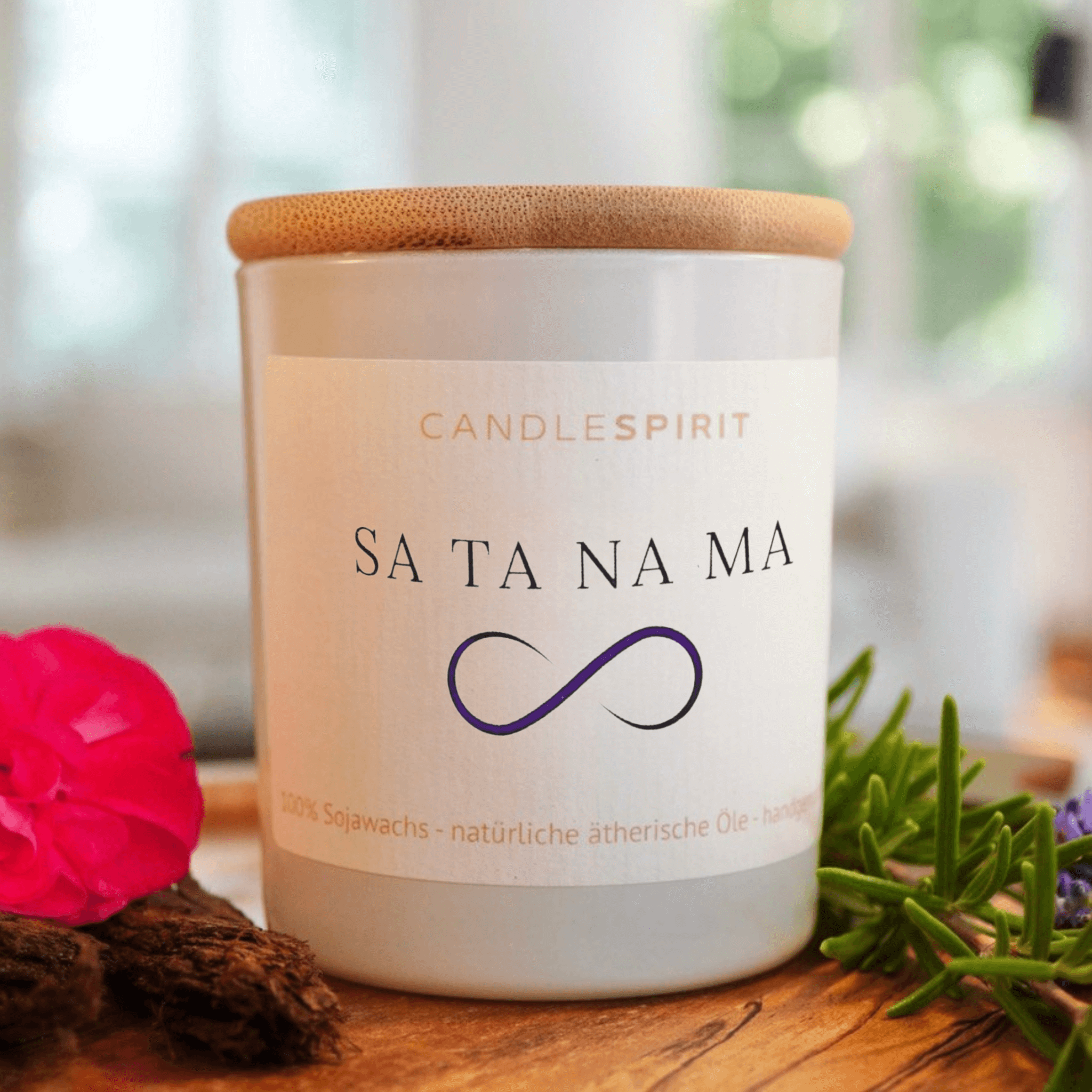 "SA TA NA MA" | Duftkerze mit ätherischen Ölen & Audio-Meditation