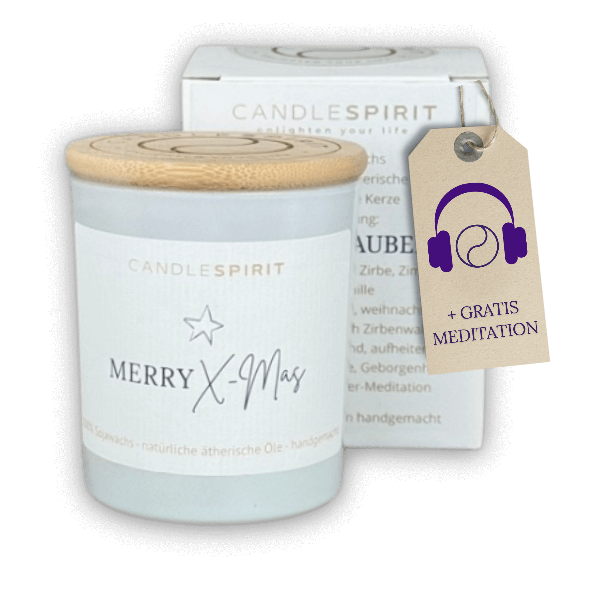 "Merry X-Mas" | Duftkerze mit ätherischen Ölen & Audio-Meditation