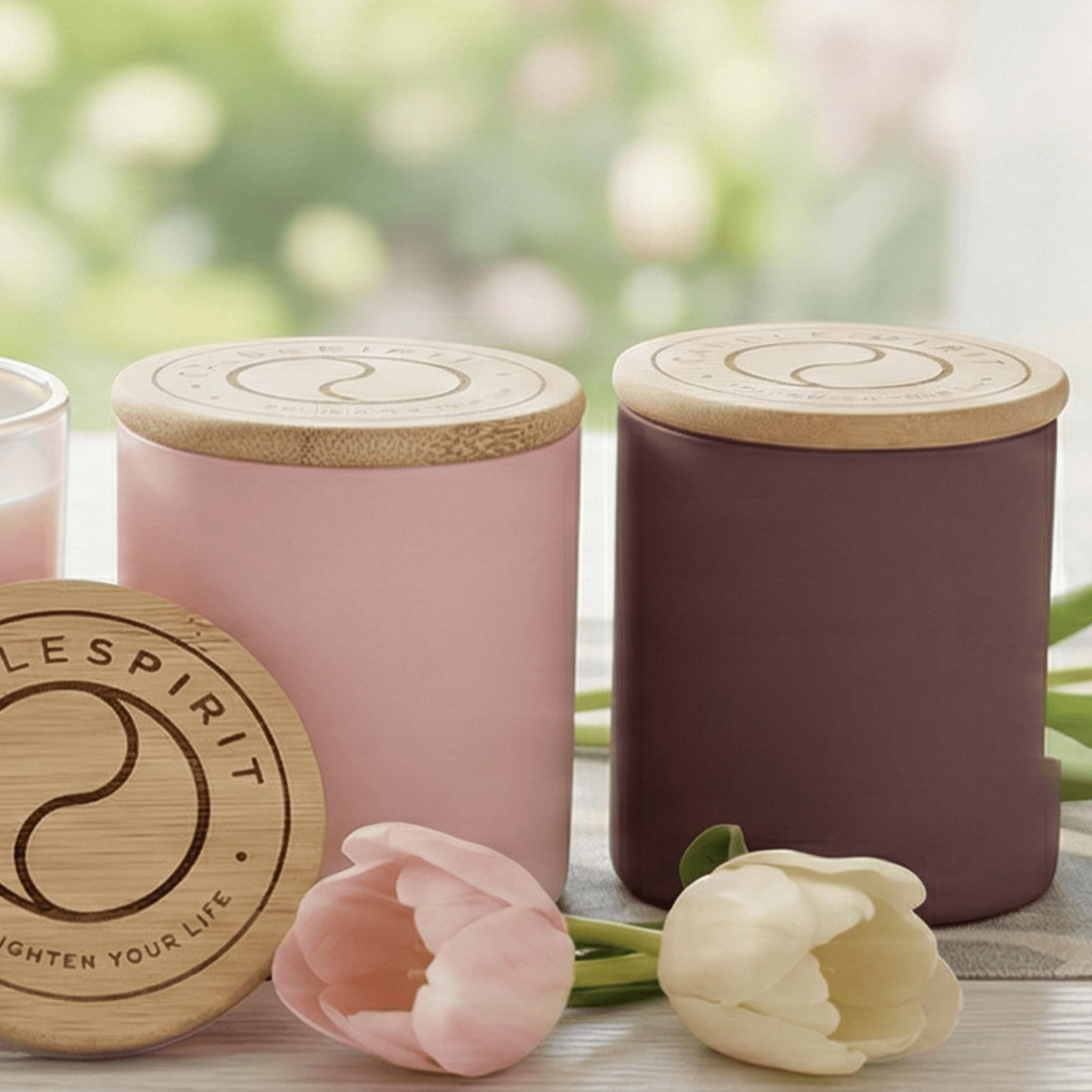 Duftkerze Rosé mit dem Duft "JOY OF LIFE" aus Orangen & Rosmarin 60h Brennfreude & Audio-Meditation
