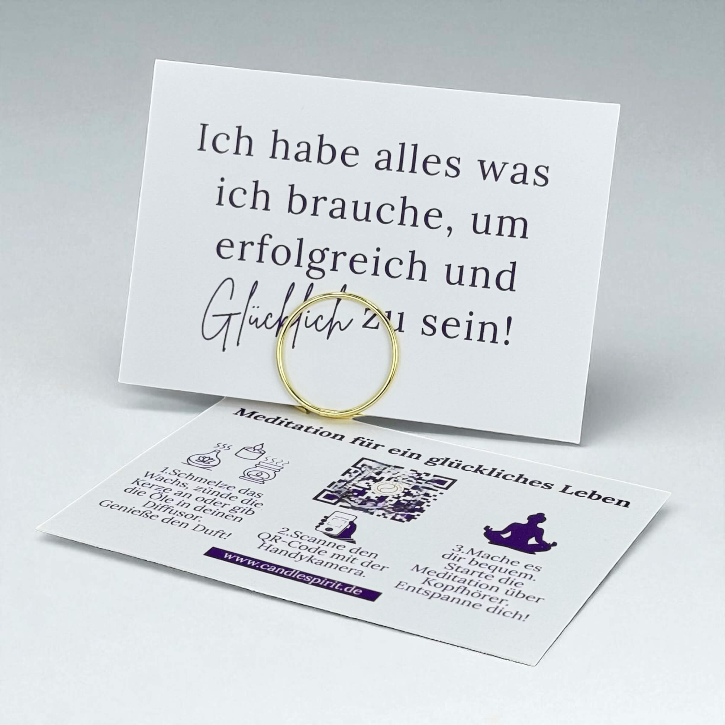 Grusskarte "Die Welt ist schön, weil du mit drauf bist!" & Meditation für Lebensfreude
