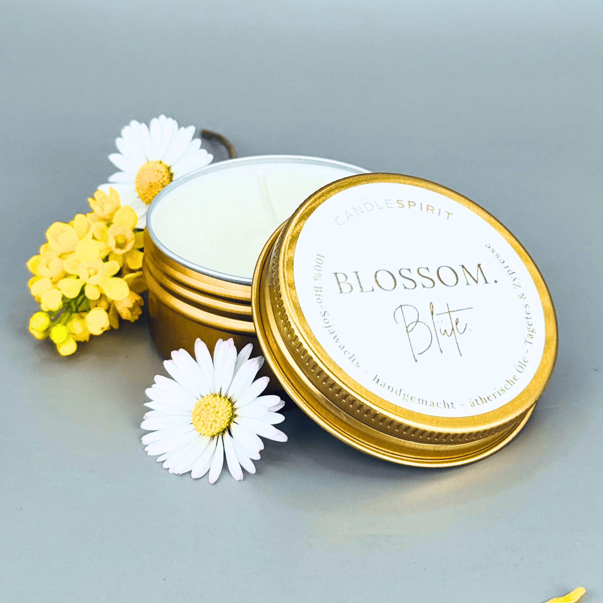 Reise Duftkerze "BLOSSOM" riecht geheimnisvoll-floral & Audio-Meditation | ca. 10h Brenndauer