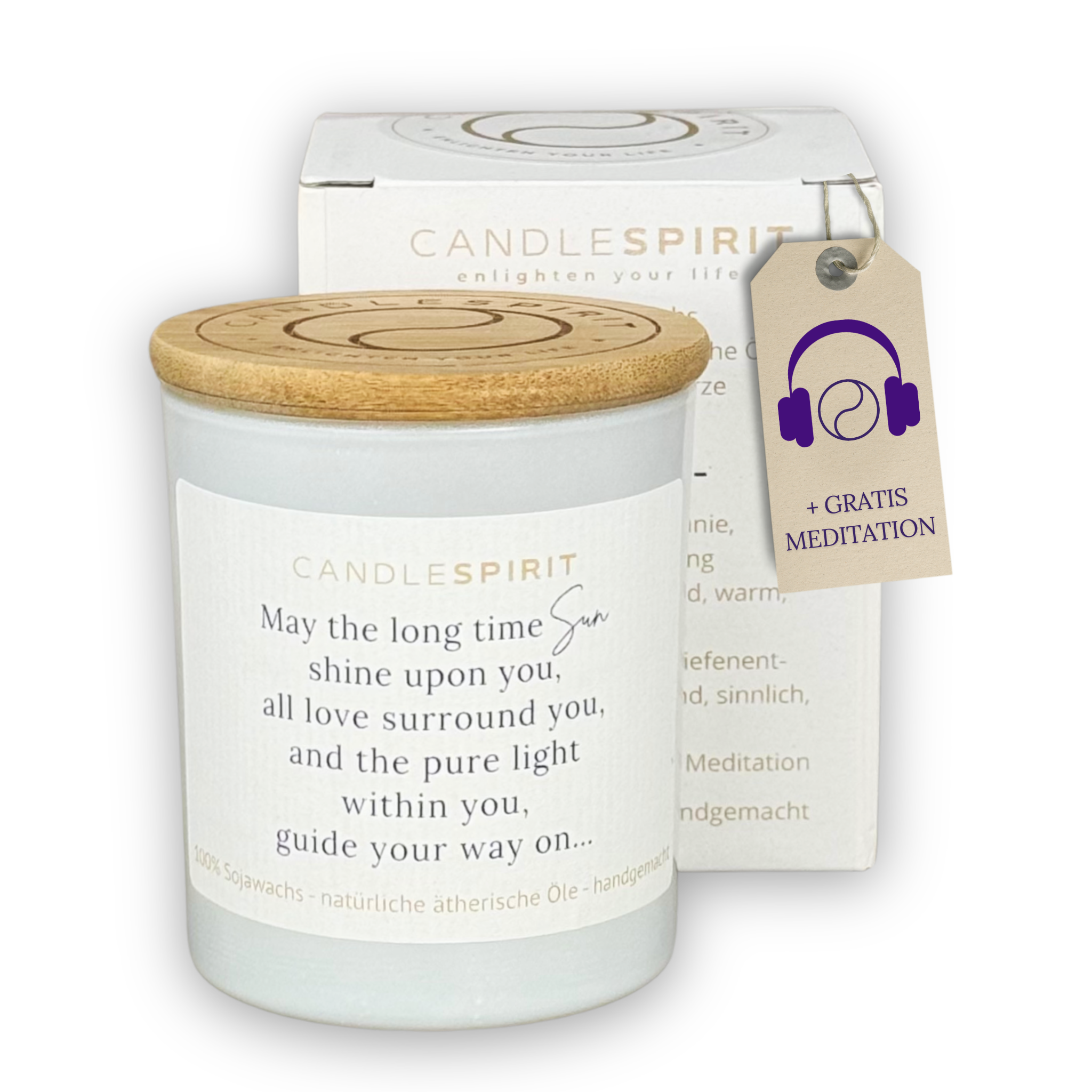 "May the long time sun shine upon you, all love surround you, and the pure light within you, guide your way on…" | Aromatherapie Kerze