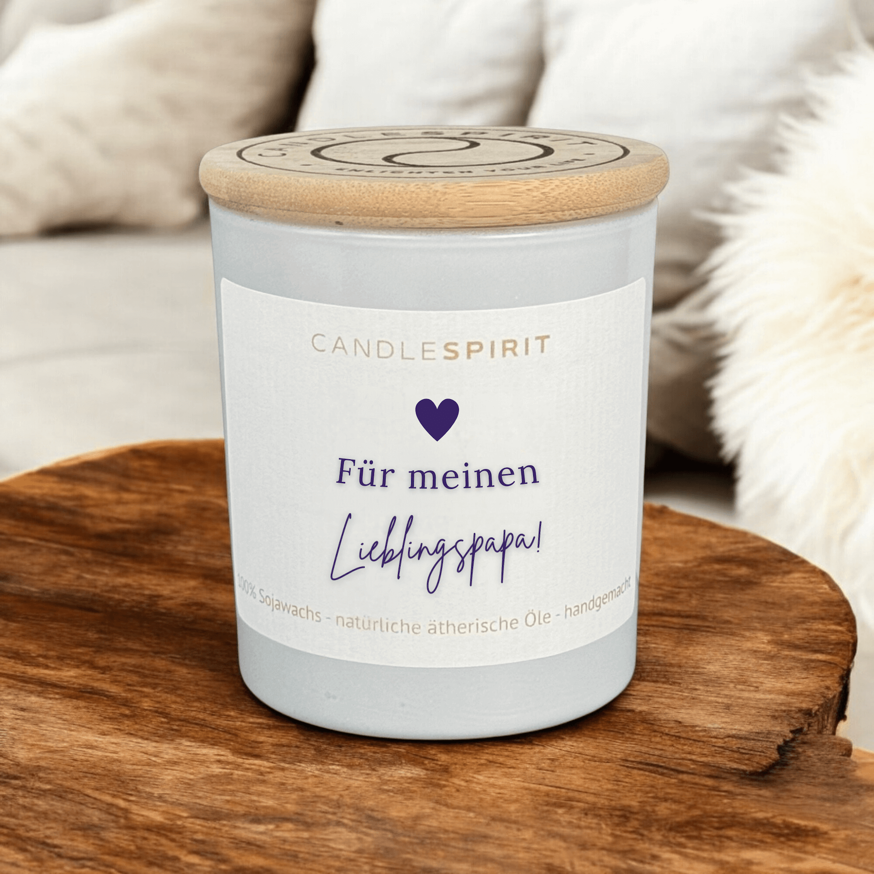"🖤 Für meinen Lieblingspapa!" | Aromatherapie Duftkerze mit Gratis Meditation
