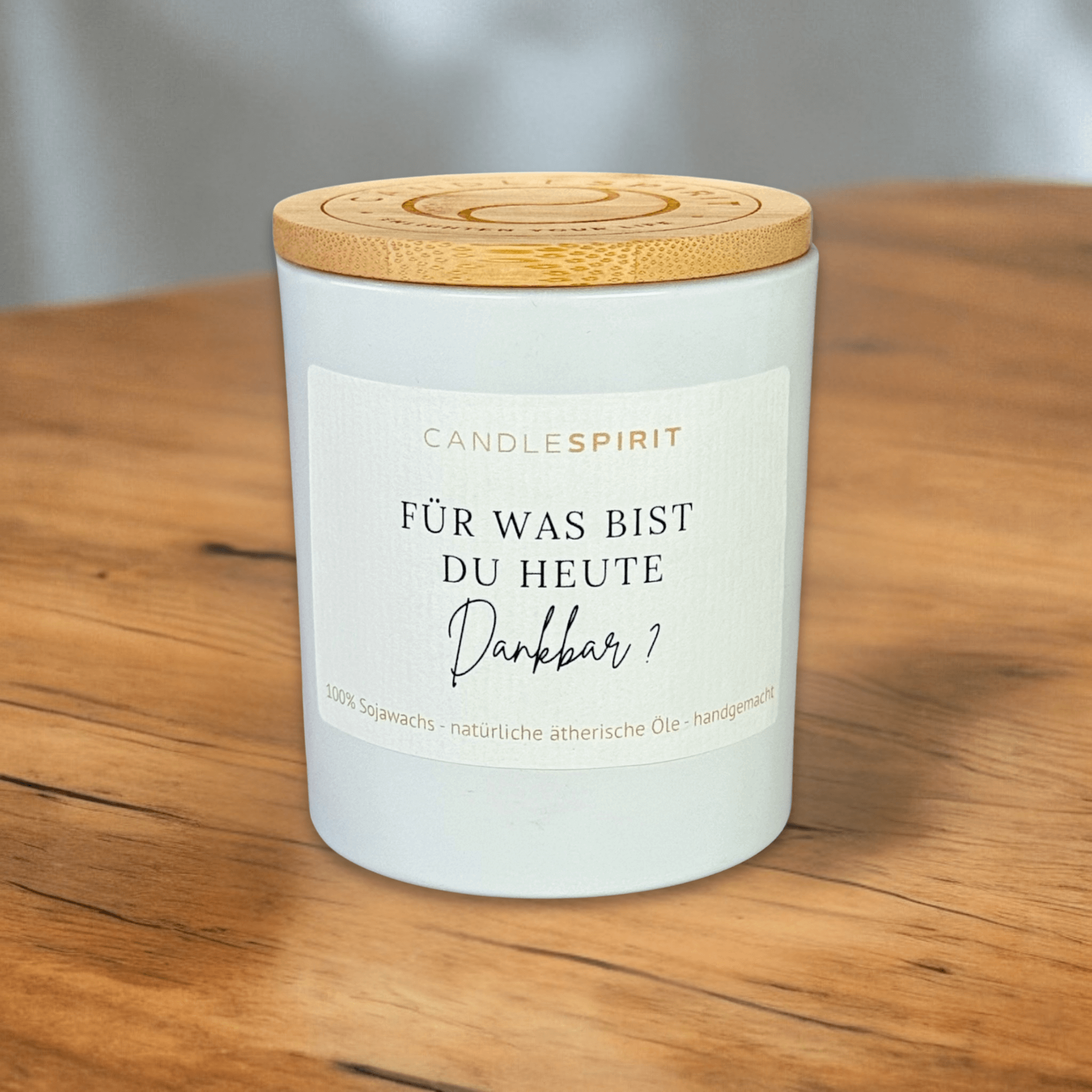 "Für was bist du heute dankbar?" | Aromatherapie Duftkerze mit Gratis Meditation