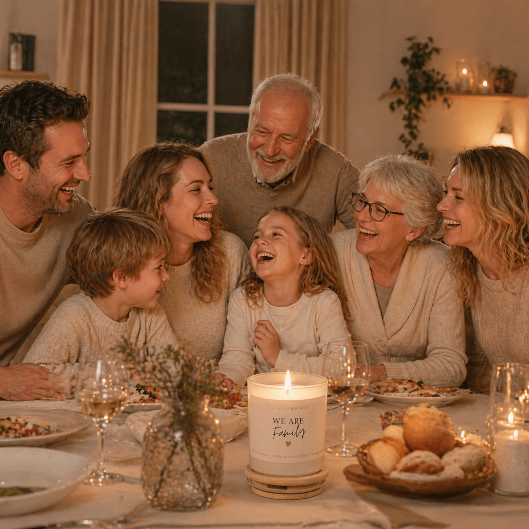 Duftkerze "We are Familie" riecht fruchtig-frisch nach Lebensfreude mit 10Min. Auszeit