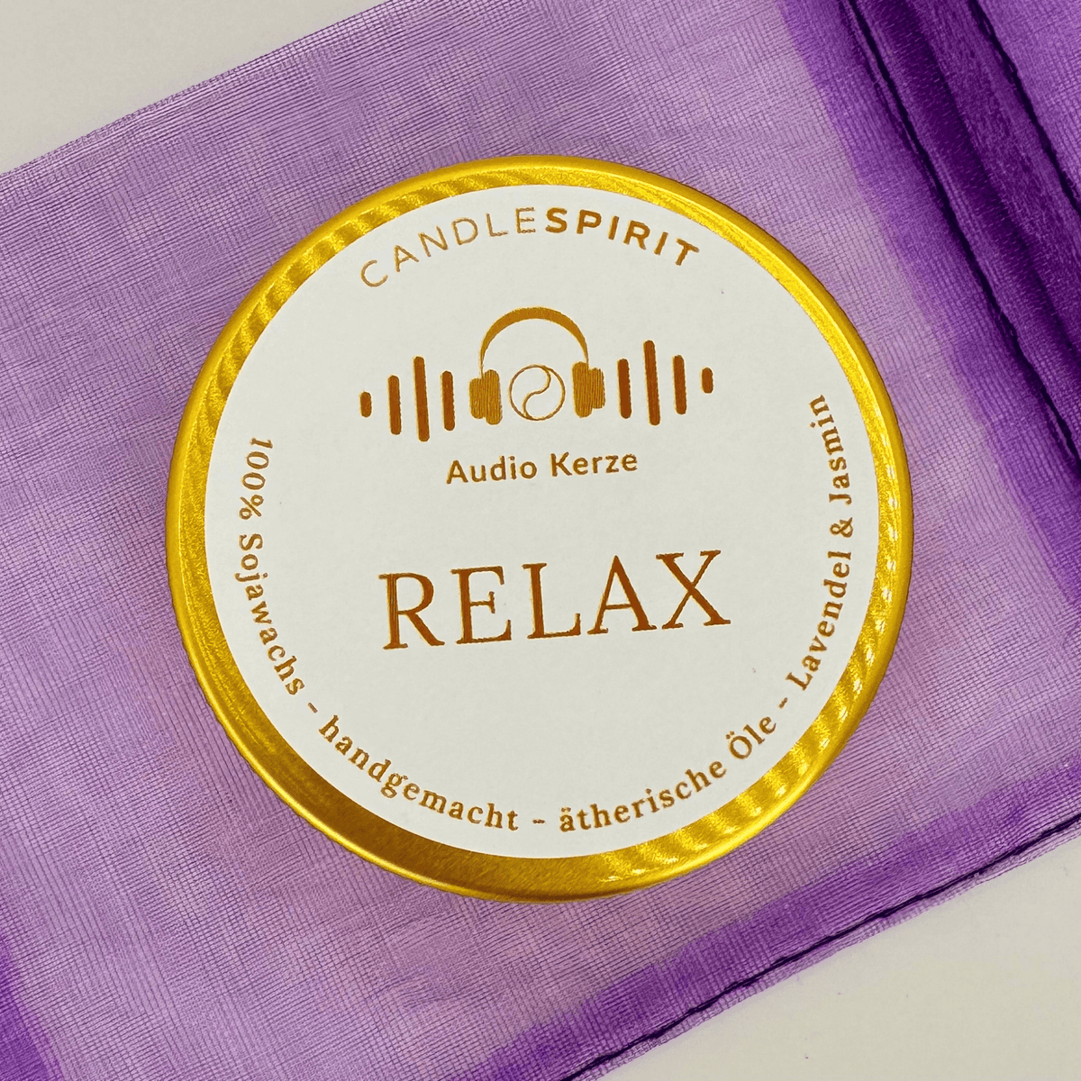 RELAX Audio-Duftkerze Reisegröße