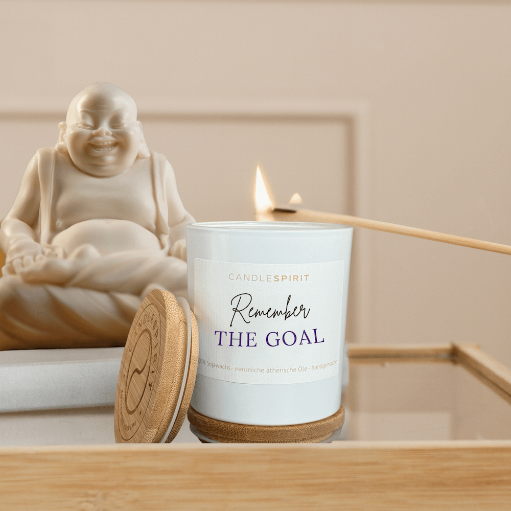 "Remember the goal" | Aromatherapie Duftkerze mit Gratis Meditation | CANDLESPIRIT